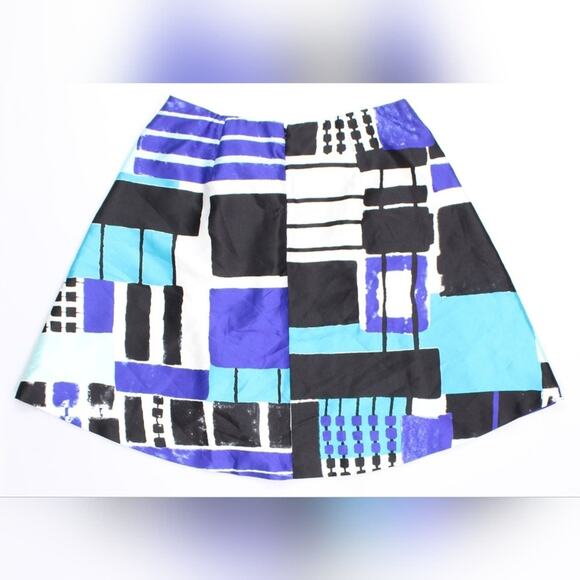 Lane Bryant Box Pleated Color Block Print swing skater 50s Rockabilly Skirt 26 - Picture 4 of 9